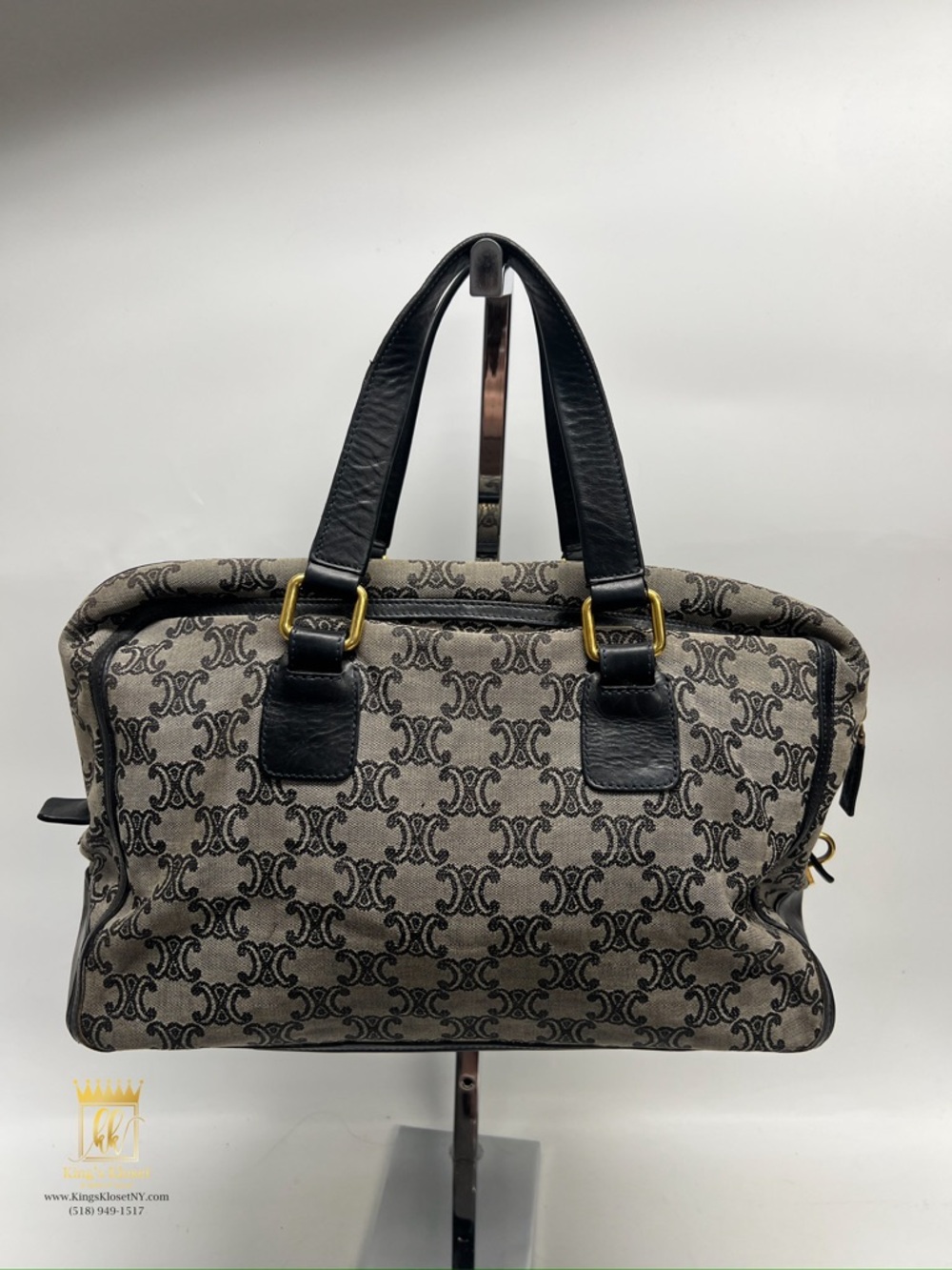 Celine fabric canvas Boston travel bag - Picture 5 of 16